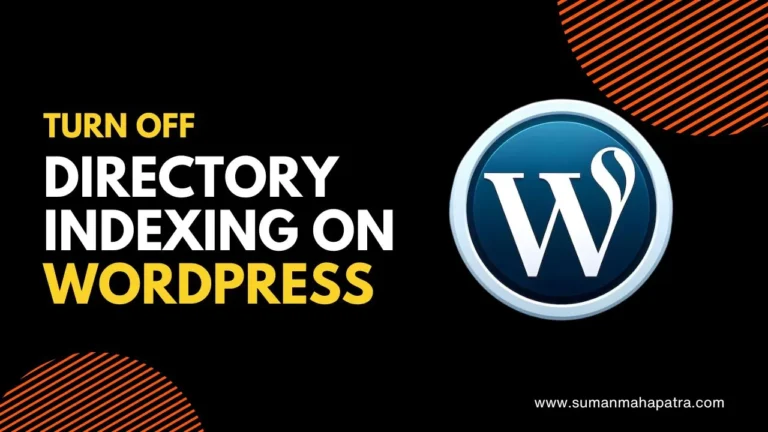 Turn off directory Indexing on wordpress